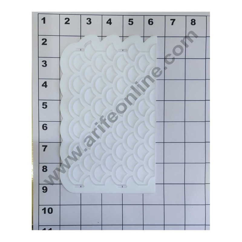 Cake Decor Silicone Fish Pattern Impression Onlays Fondant Clay Marzipan Cake Decoration Mould