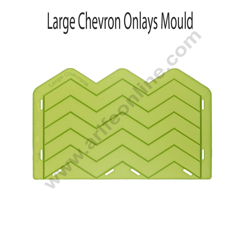 Cake Decor Silicone Large Chevron Pattern Impression Onlays Fondant Clay Marzipan Cake Decoration Mould
