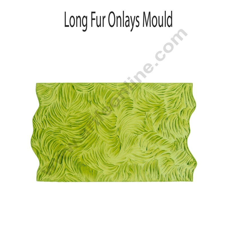 Cake Decor Silicone Long Fur Pattern Impression Onlays Fondant Clay Marzipan Cake Decoration Mould