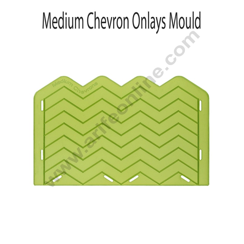 Cake Decor Silicone Medium Chevron Pattern Impression Onlays Fondant Clay Marzipan Cake Decoration Mould