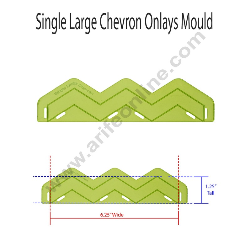 Cake Decor Silicone Single Large Chevron Pattern Impression Onlays Fondant Clay Marzipan Cake Decoration Mould
