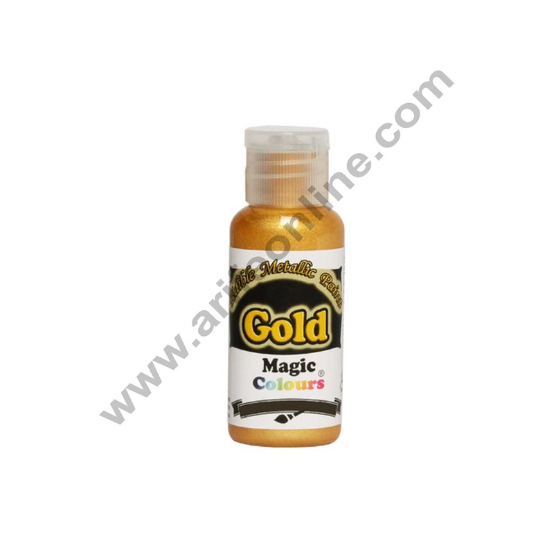 Magic Colours Edible Metallic Paint Colour- Gold (32g)