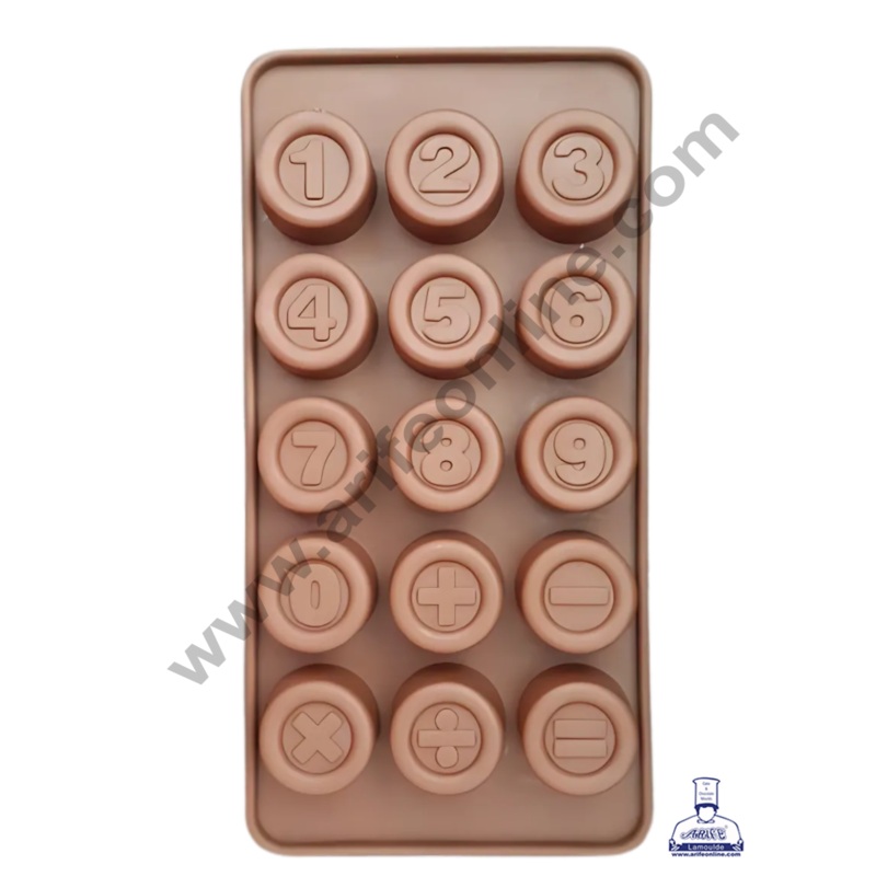 15 Cavity Number & Mathematical Expression  Chocolate Silicon Mould - CAKE DECOR