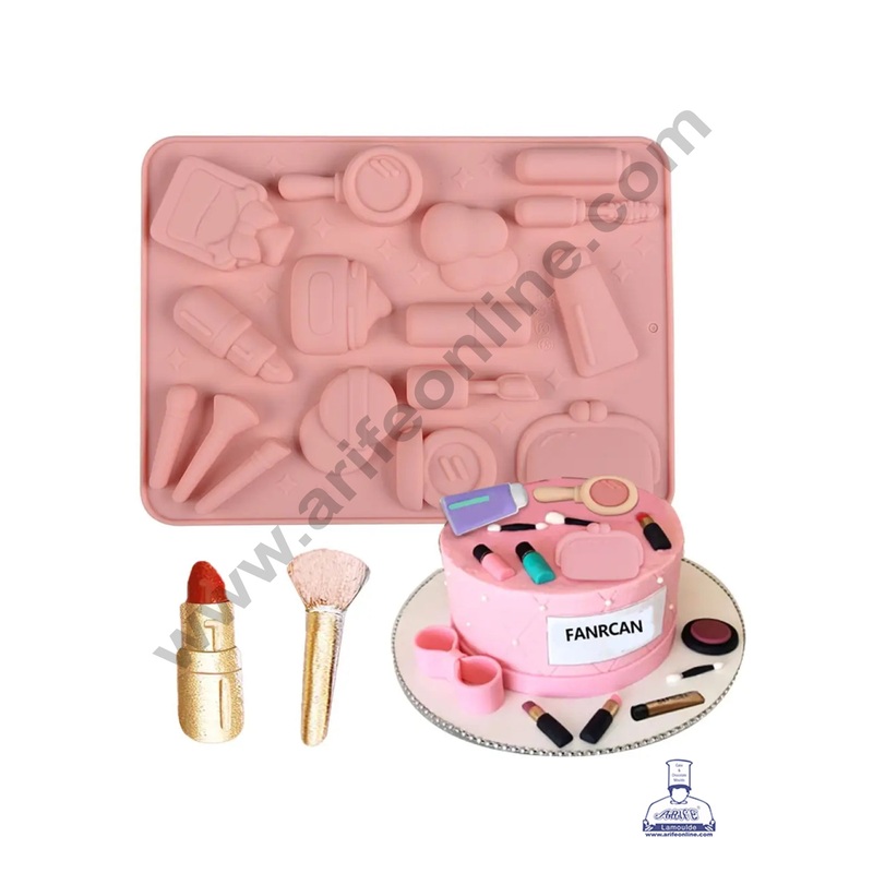 16 Cavity Make-Up Kit Shape Silicon Mould | Make Up Products Silicone Mould - CAKE DECOR
