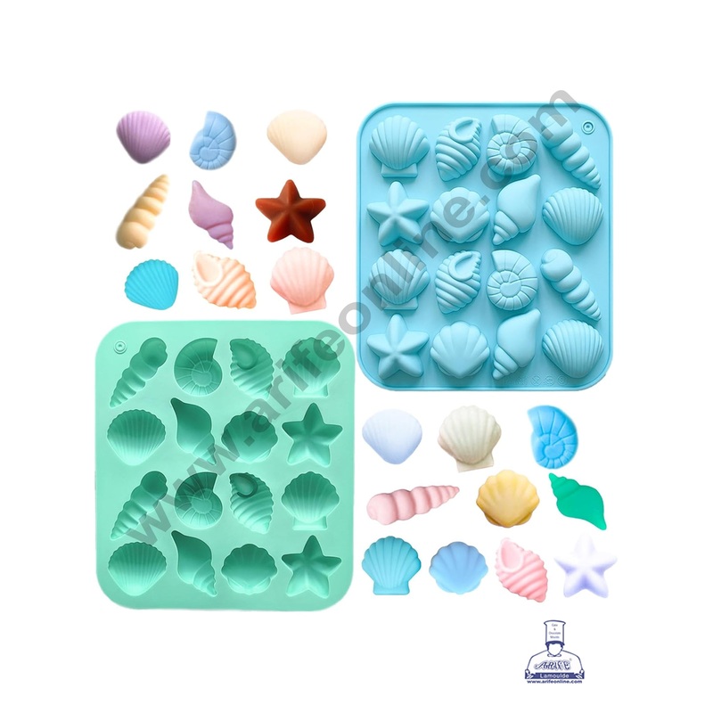 16 Cavity Star Fish Sea Animals Shape Mould Chocolate Silicon Mould - CAKE DECOR