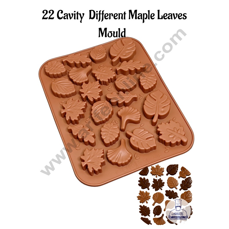 22 Cavity Different Shape Maple Leaves Mould Chocolate Silicon Mould - CAKE DECOR