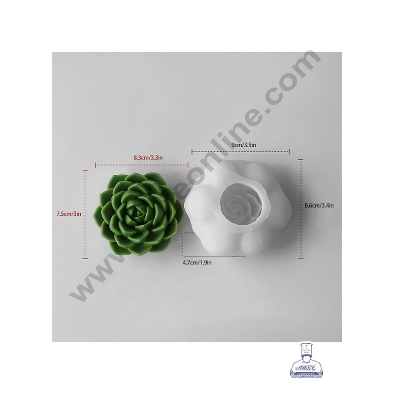 3D Silicon 1 Cavity Big Cactus Flower Design Shape Silicon Candle Mould, Silicon Soap Mould (SBSP-DYF7449) - CAKE DECOR