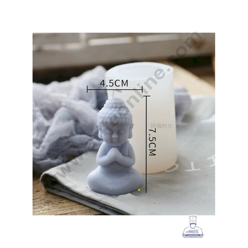 3D Silicon 1 Cavity Buddha Design Shape Silicon Candle Mould, Silicon Soap Mould (SBSP-DYF6621) - CAKE DECOR