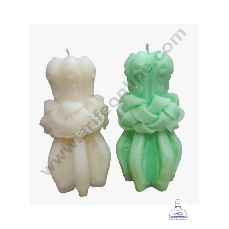 3D Silicon 1 Cavity Carved Root  Knitted Shape Silicon Candle Mould, Silicon Soap Mould (SBSP-DYF6985) - CAKE DECOR