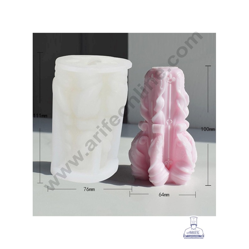 3D Silicon 1 Cavity Carved Root Shape Silicon Candle Mould, Silicon Soap Mould (SBSP-DYF6983) - CAKE DECOR