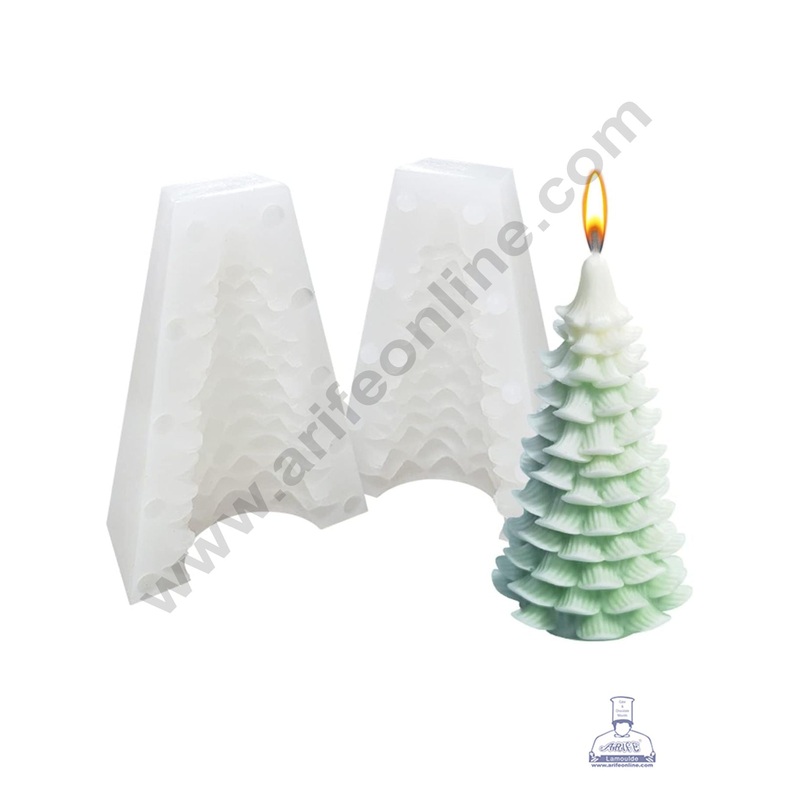 3D Silicon 1 Cavity Christmas Tree Shape Silicon Candle Mould, Silicon Soap Mould (SBSP-DYF6592) - CAKE DECOR
