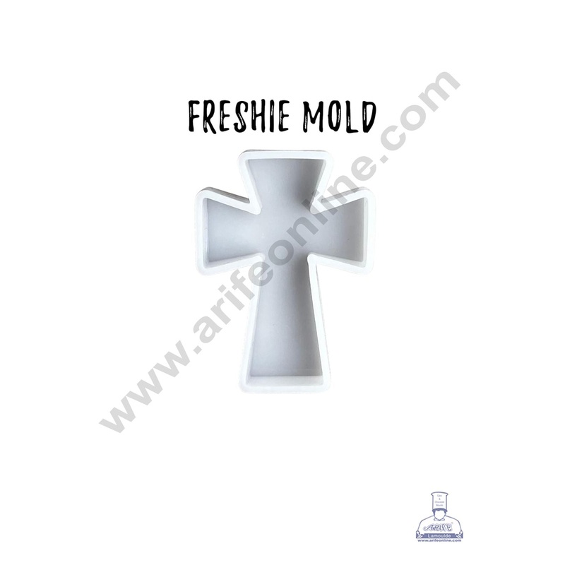 3D Silicon 1 Cavity Cross Christian Religious Freshie Shape Silicon Candle Mould, Silicon Soap Mould (SBSP-DYF7382) - CAKE DECOR