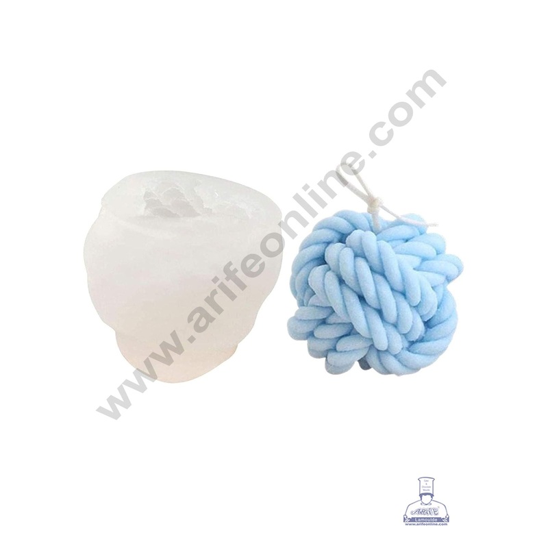 3D Silicon 1 Cavity Knot Yarn Ball Shape Silicon Candle Mould, Silicon Soap Mould (SBSP-DYF6624) - CAKE DECOR