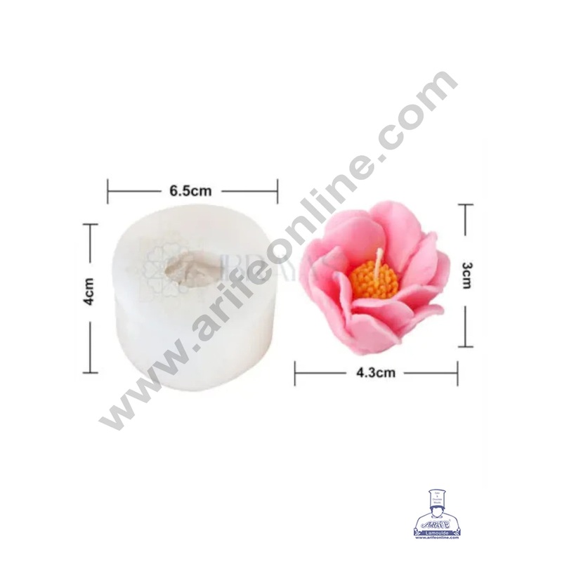 3D Silicon 1 Cavity Pollen Flower Shape Silicon Candle Mould, Silicon Soap Mould (SBSP-DYF7345) - CAKE DECOR