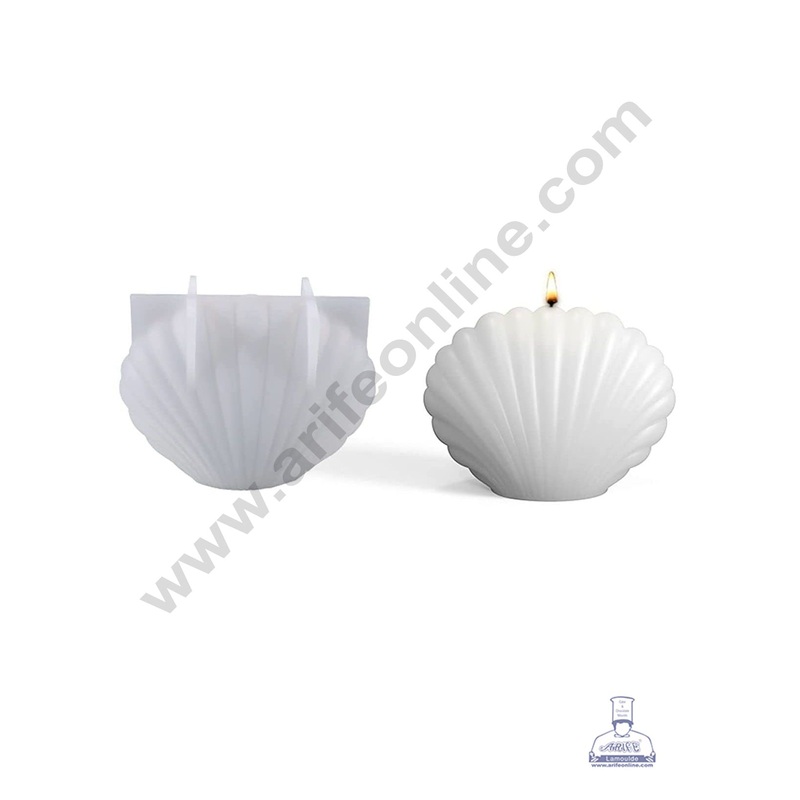 3D Silicon 1 Cavity Sea Shell Shape Silicon Candle Mould, Silicon Soap Mould (SBSP-DYF6125) - CAKE DECOR