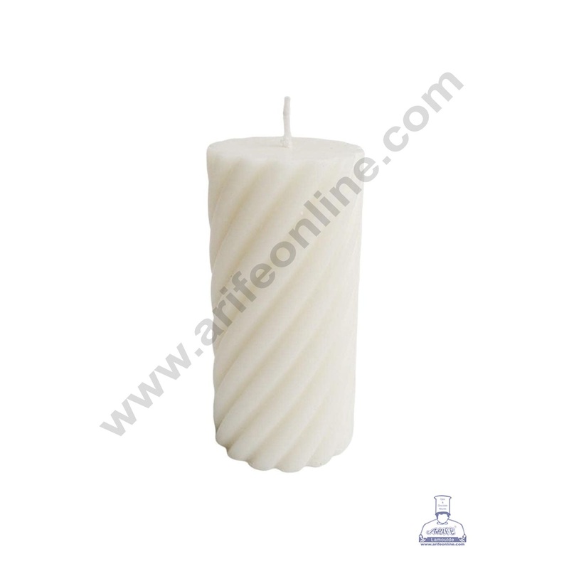 3D Silicon 1 Cavity Twirl Pillar Design Shape Silicon Candle Mould, Silicon Soap Mould (SBSP-DYF6587) - CAKE DECOR