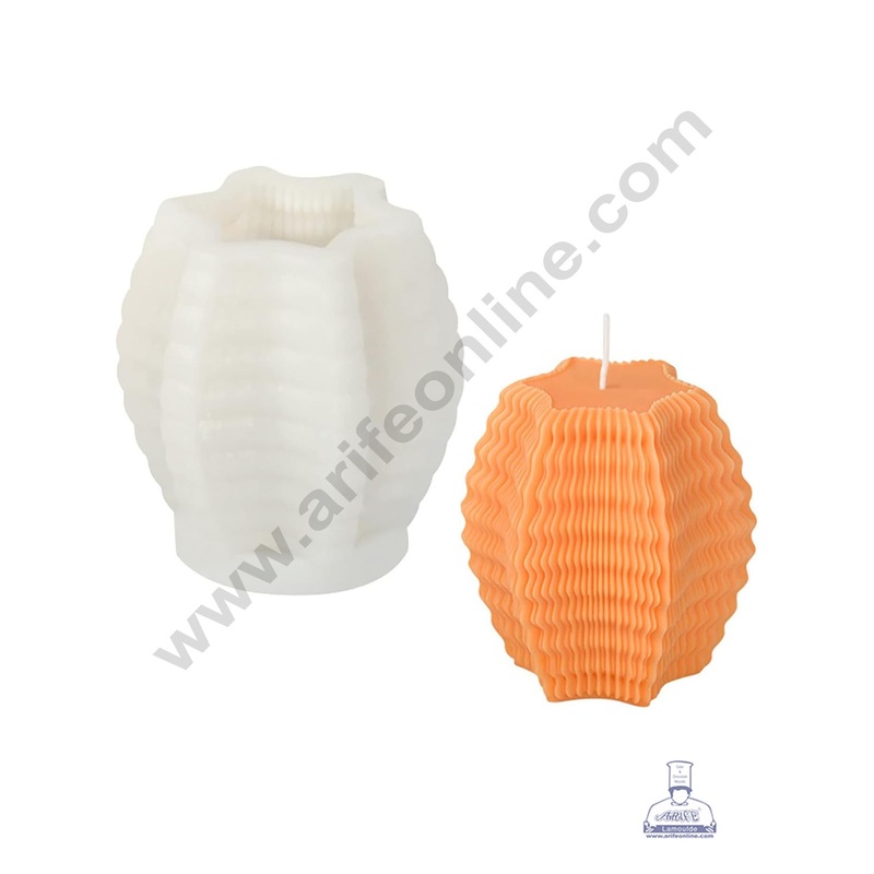 3D Silicon 1 Cavity Wavy Striped Star Shape Silicon Candle Mould, Silicon Soap Mould (SBSP-DYF7003) - CAKE DECOR
