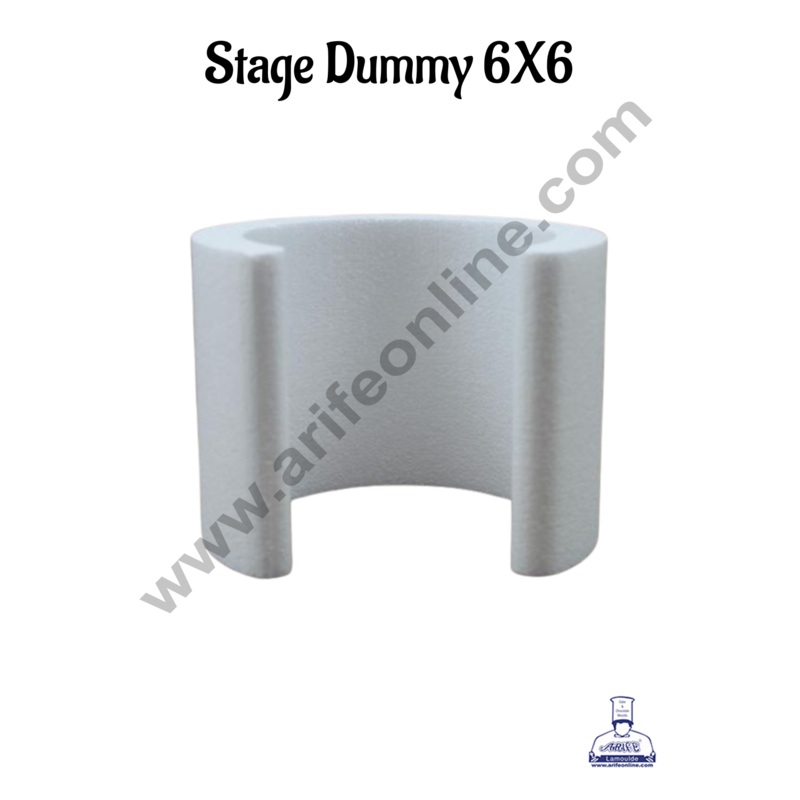 6x6 Stage Foam Dummy for Cake Decoration - Dia 6" x H 6" (1 pc)- CAKE DECOR