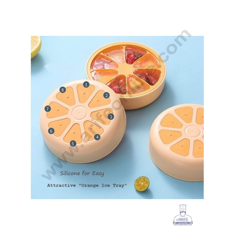 8 Cavity Silicone Reusable Ice Cube Tray With Lid | Soft Silicone Ice Cube Maker Molds -