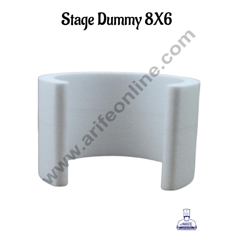 8x6 Stage Foam Dummy for Cake Decoration - Dia 8" x H 6" (1 pc)- CAKE DECOR