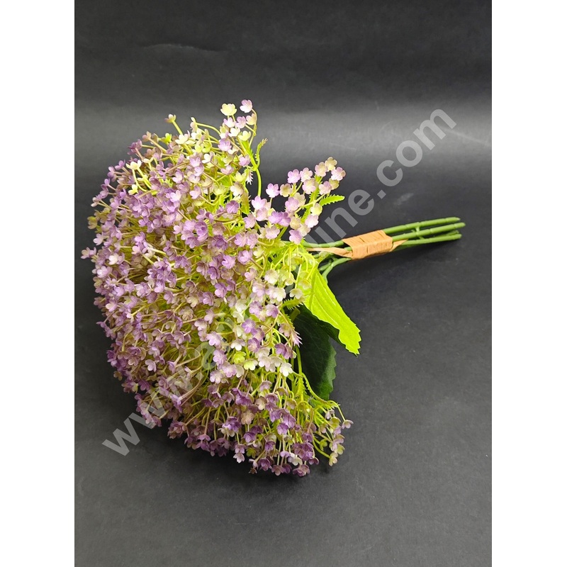 Cake Decor Small Gypsy Artificial Flower For Cake Decoration  Purple