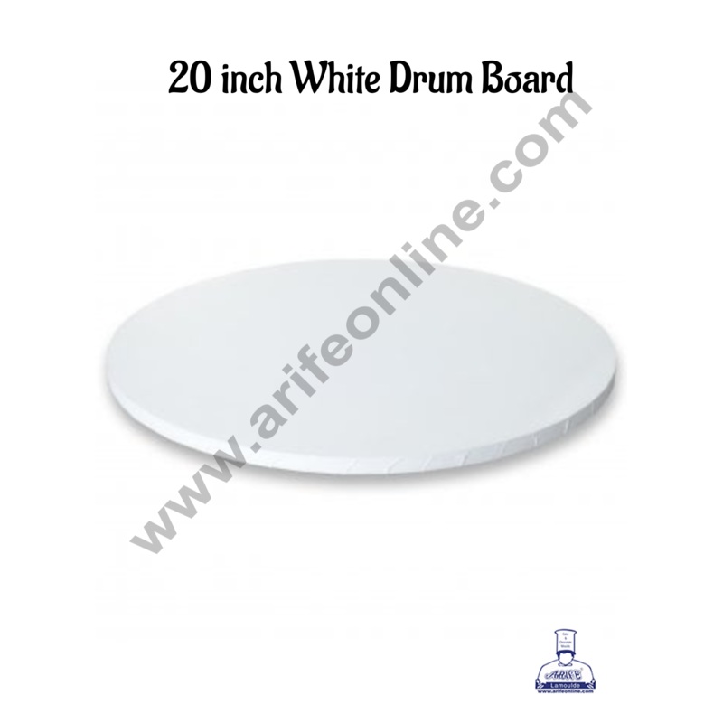 CAKE DECOR White Round Drum Cake Board Cake Base - 20 inch