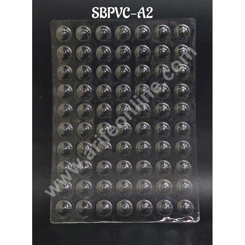 Clear Plastic PVC Alpenliebe Chocolate Design Chocolate Mould  70 Cavity | Round Shape Polycarbonate Mold (5 pc Pack) - CAKE DECOR
