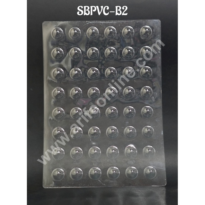 Clear Plastic PVC Half Sphere Chocolate Mould  48 Cavity | Dome Shape Polycarbonate Mold (5 pc Pack) - CAKE DECOR