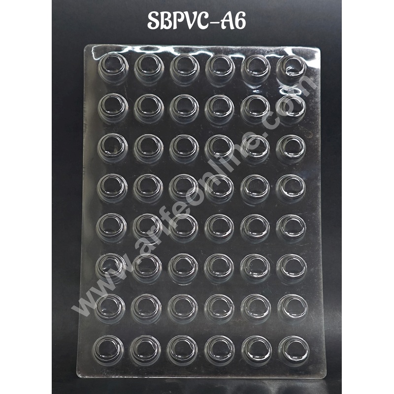 Clear Plastic PVC Round Chocolate Design Chocolate Mould  48 Cavity | Round Shape Polycarbonate Mold (5 pc Pack) - CAKE DECOR