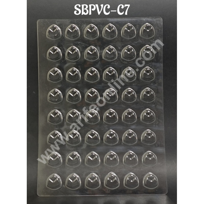 Clear Plastic PVC Triangle Design Chocolate Mould  48 Cavity | Polycarbonate Mold (5 pc Pack) - CAKE DECOR