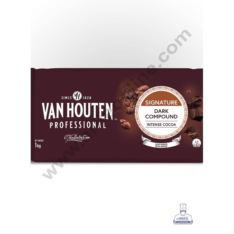 Van Houten - Dark Compound Chocolate Slab Intense Dark- 1kg