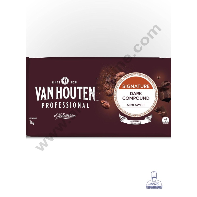 Van Houten - Dark Compound Chocolate Slab Semi Sweet - 1kg
