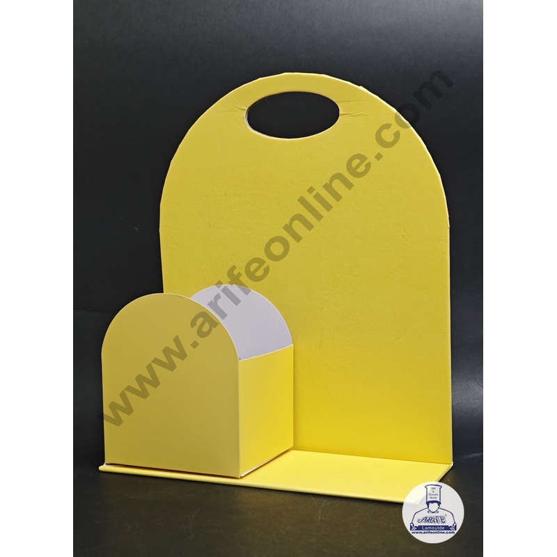Yellow Foldable Cake and Flower Hamper - CAKE DECOR
