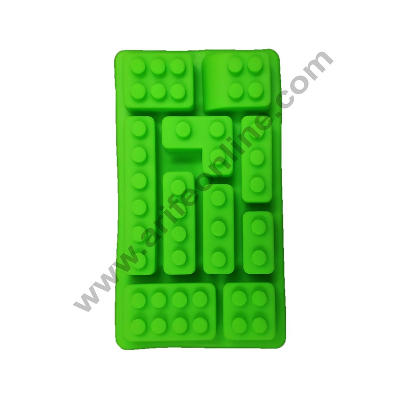 Cake Decor 10 Cavity Brick Blocks Building Shape Silicone Chocolate Mould