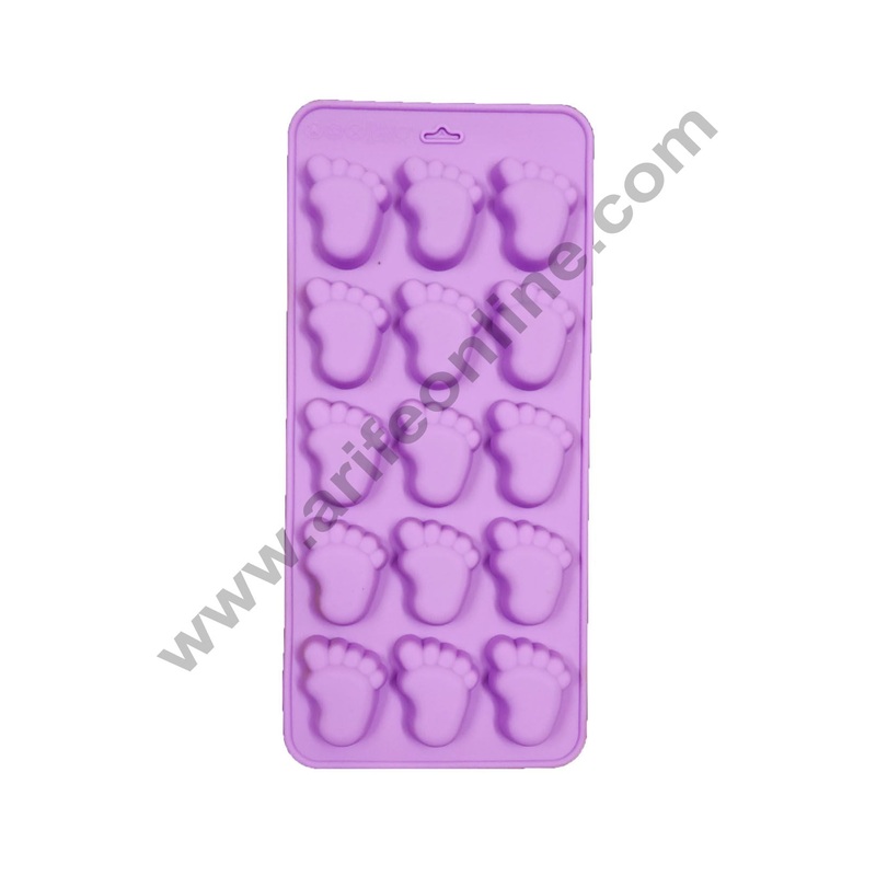 Cake Decor 15 Baby Feet Shape Silicone Chocolate Mould