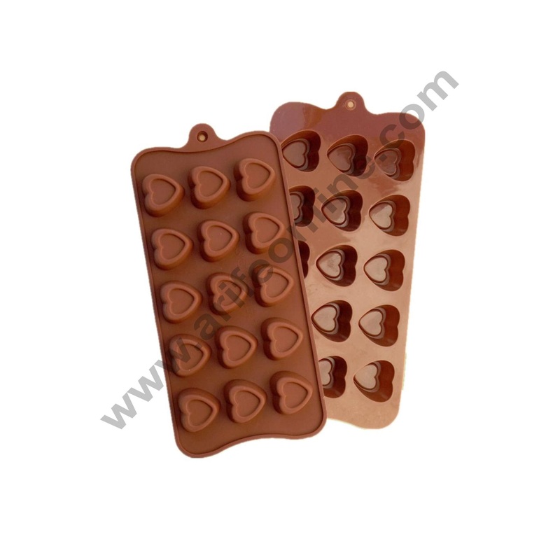 Cake Decor 15 Cavity Deep Heart Shape Silicone Chocolate Mould