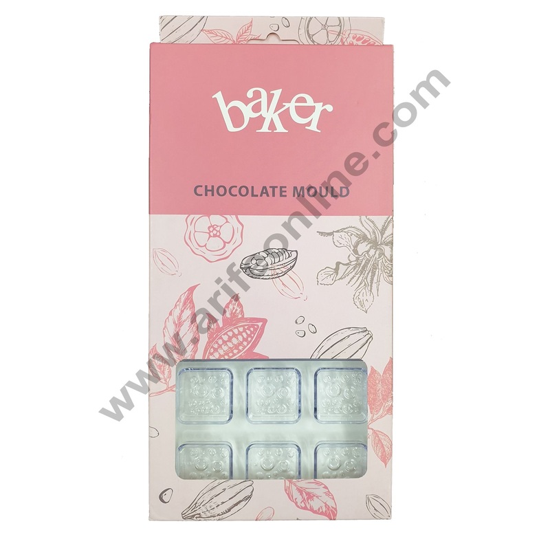 Cake Decor 18 Cavity Square Bubble Shape Polycarbonate Chocolate Mould SBPS-005