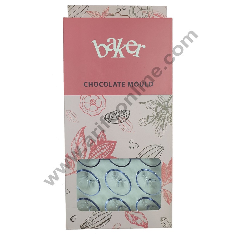 Cake Decor 21 Cavity Oval Shape Polycarbonate Chocolate Mould SBPS-006
