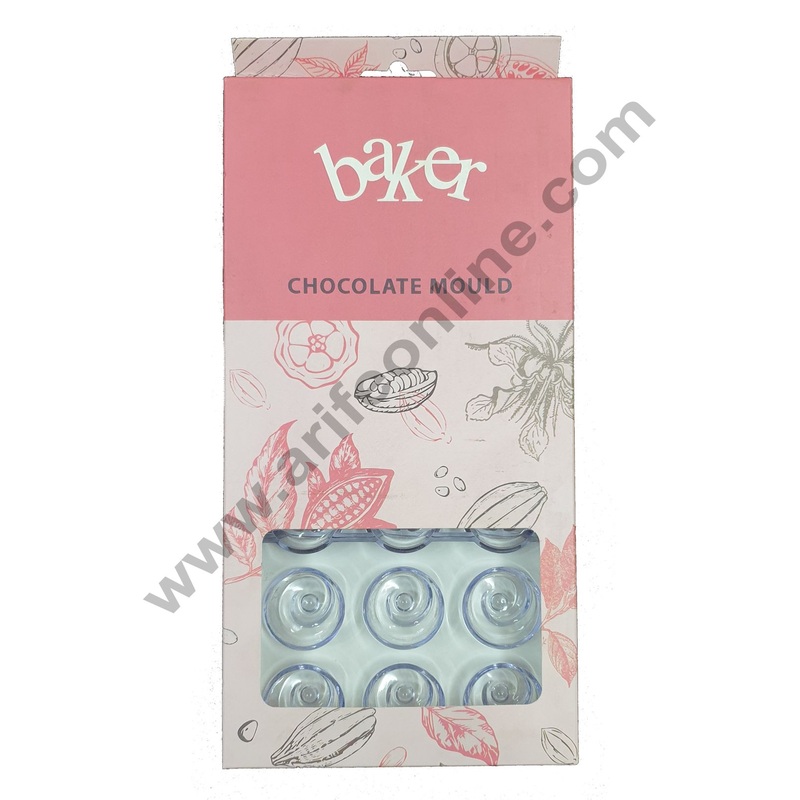 Cake Decor 21 Cavity Round Frill Shape Polycarbonate Chocolate Mould SBPS-003