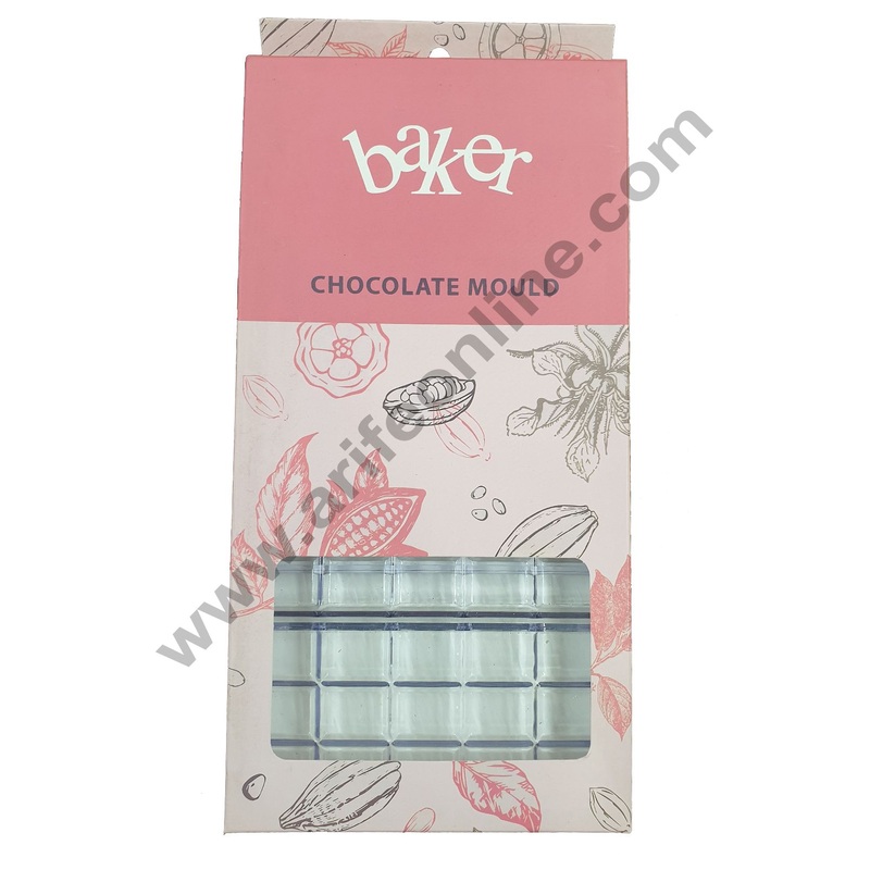 Cake Decor 4 Cavity Bar Mould Polycarbonate Chocolate Mould SBPS-009