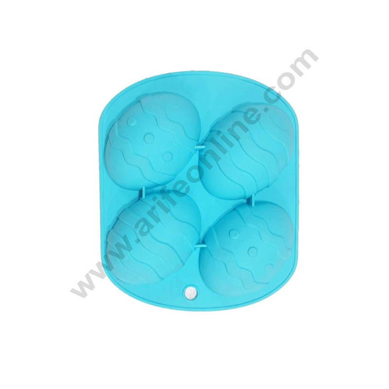 Cake Decor 4 Cavity Silicon Easter Eggs Shape Cupcake Moulds Muffin Mould