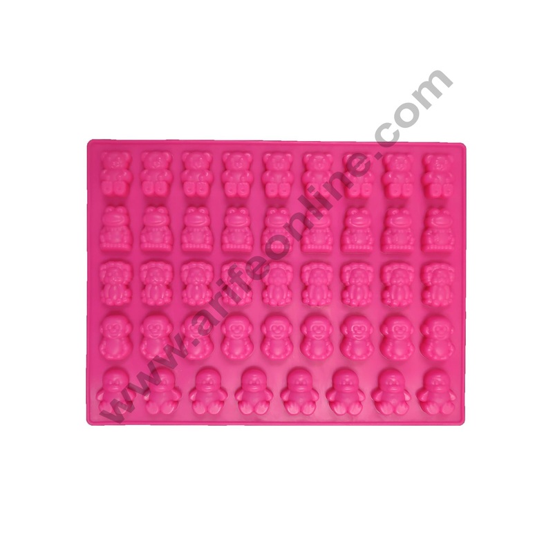Cake Decor 45 Cavity Teddy Monkey Shape Silicone Chocolate Mould
