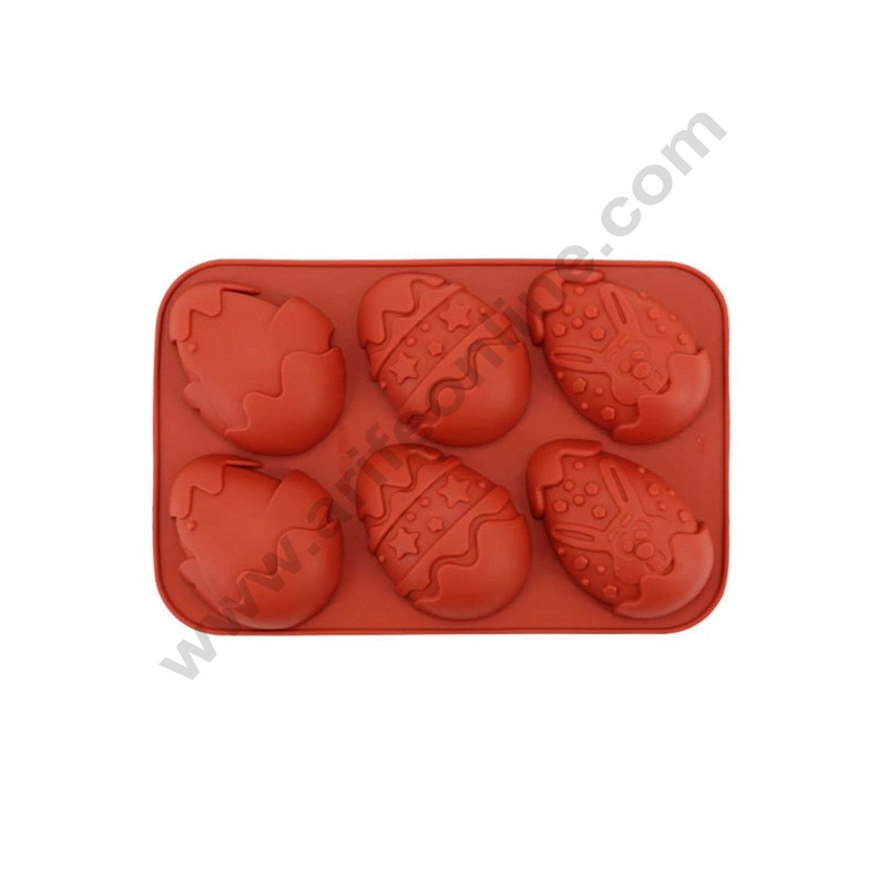 Cake Decor 6 Cavity Silicon New Easter Eggs Shape Cupcake Moulds Muffin Mould