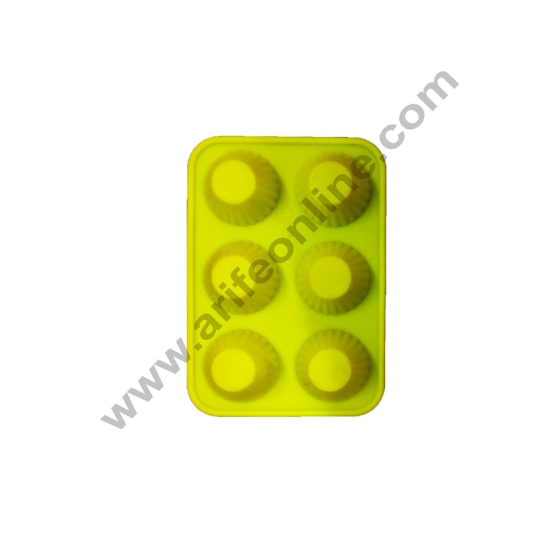 Cake Decor 6 Cavity Small Silicon Muffin Moulds Cup Cake Mould | Reusable,