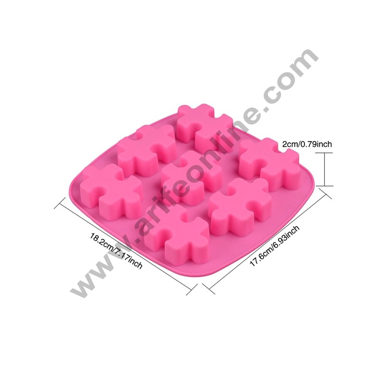Cake Decor 7 Cavity Puzzle Shape Mold Silicone Chocolate Mould