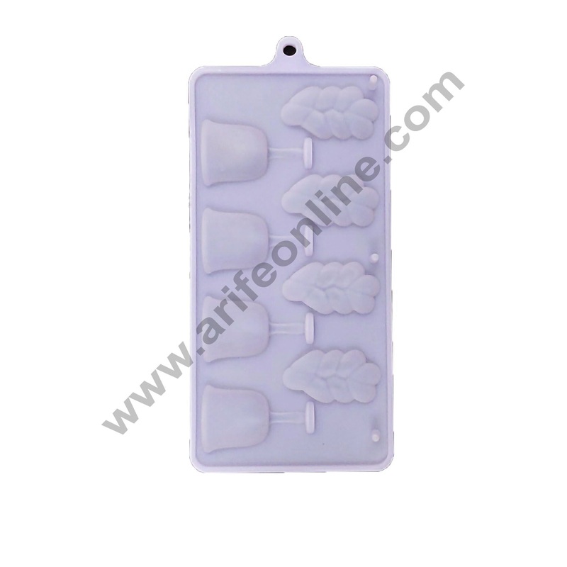 Cake Decor 8 Cavity Glass And Leaf Shape Silicone Chocolate Mould