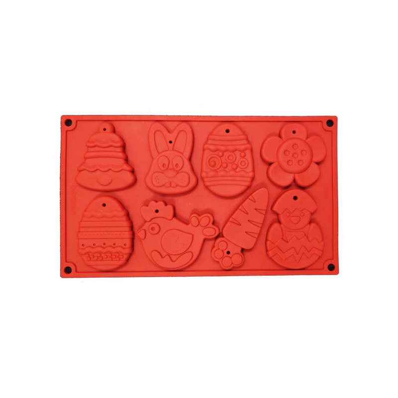 Cake Decor 8 Cavity Silicon Easter Theme Biscuit Chocolate Cupcake Mould