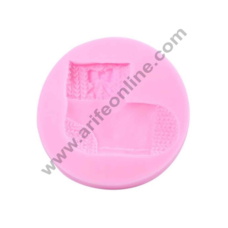 Cake Decor Silicon 1 Cavity Christmas sock stockings Silicone Fondant Mould Marzipan Mould