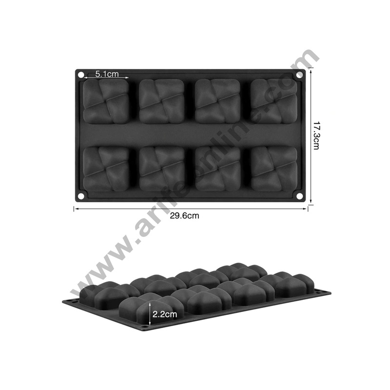 Cake Decor Silicon 8 Cavity 3D Mousse Dessert  Cake Mould Silicon Moulds SBSM-513