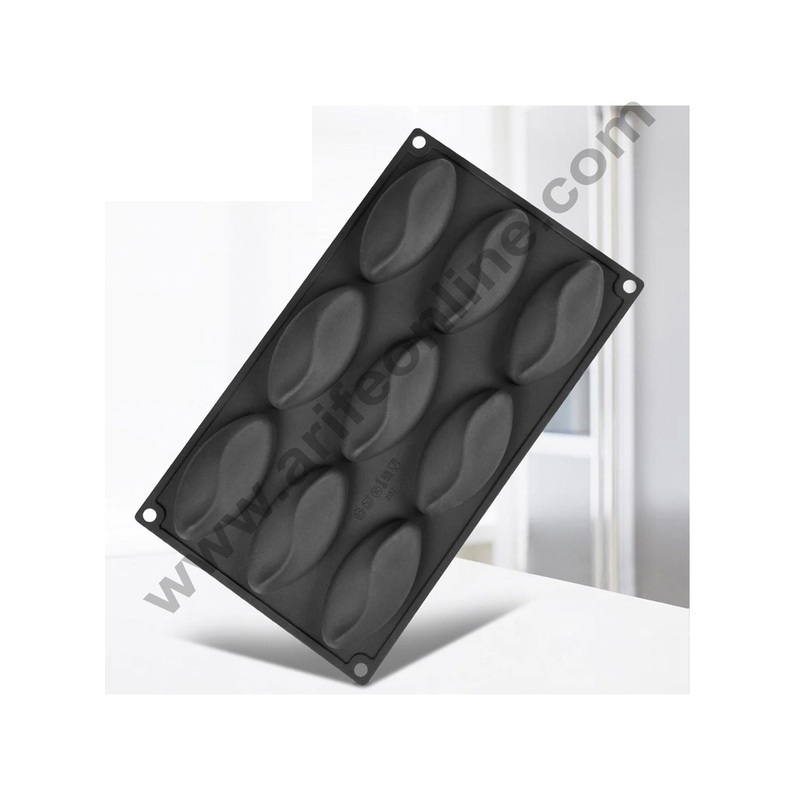 Cake Decor Silicon 9 Cavity Oval Shape Silicone Mousse Cake Mould Silicon Moulds SBSM-512